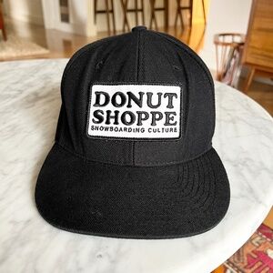 Coal Donut Shoppe Snowboarding Culture Snapback Hat Black Wool Blend